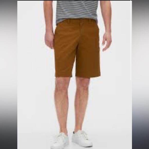 Banana Republic Men’s 11" Emerson Straight Fit Stretch Shorts Brown Size 32 NWT - Picture 1 of 7